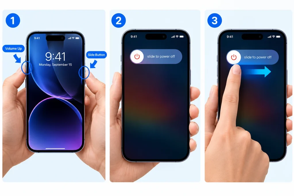 Turn Off iPhone 18 with Buttons