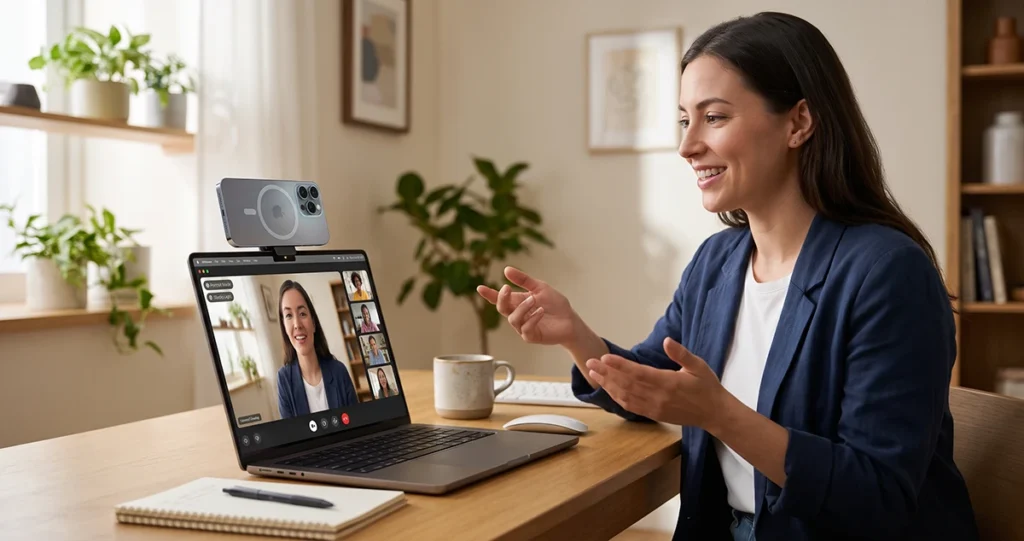Using iPhone 18 as a Webcam for Video Calls