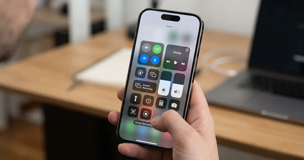 iPhone 18 Pro Max Control Center Screen Recording Toggle