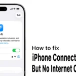 iphone 18 connected to wifi but no internet