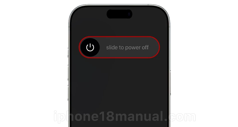 slide to power off iphone 18