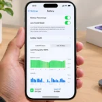 iPhone 18 showing battery settings and power-saving options to extend battery life