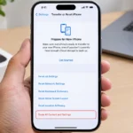 iPhone 18 Pro Max displaying the Erase All Content and Settings option in the Settings app