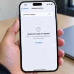 iPhone 18 Pro Max showing Unable to Check for Update error on the Software Update screen