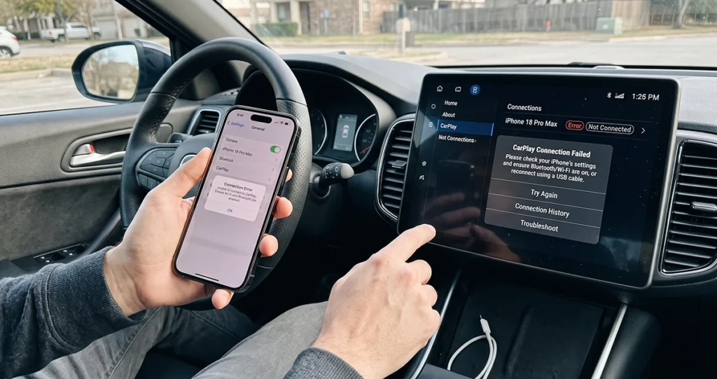 Checking iPhone and car settings when CarPlay will not connect
