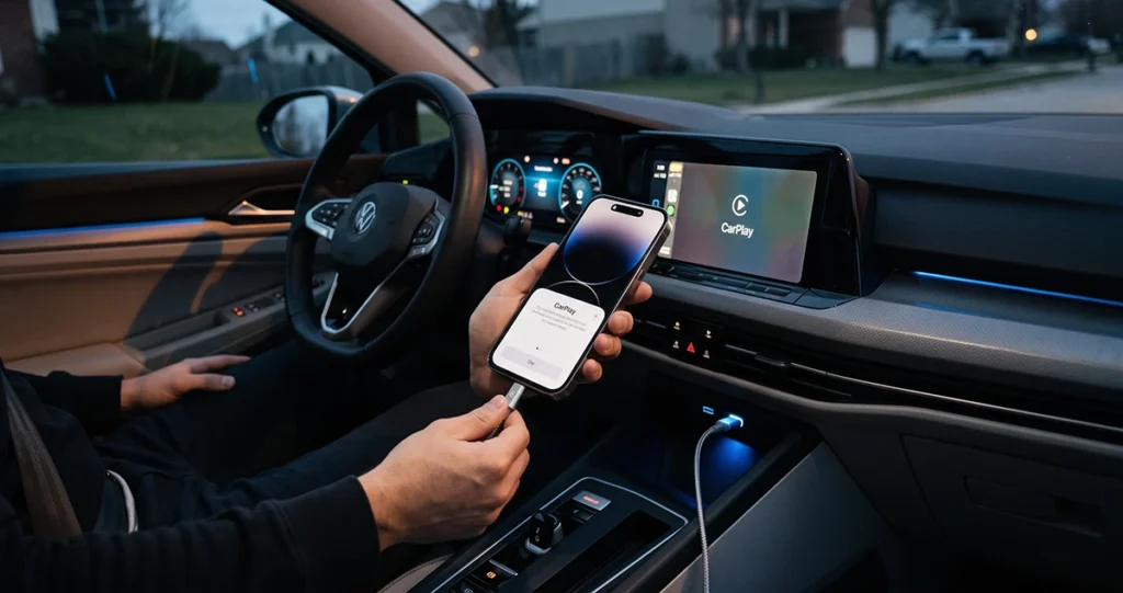 Connecting iPhone 18 Pro Max to a car using a USB-C cable