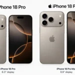 iPhone 18 Pro and iPhone 18 Pro Max side by side showing the size difference