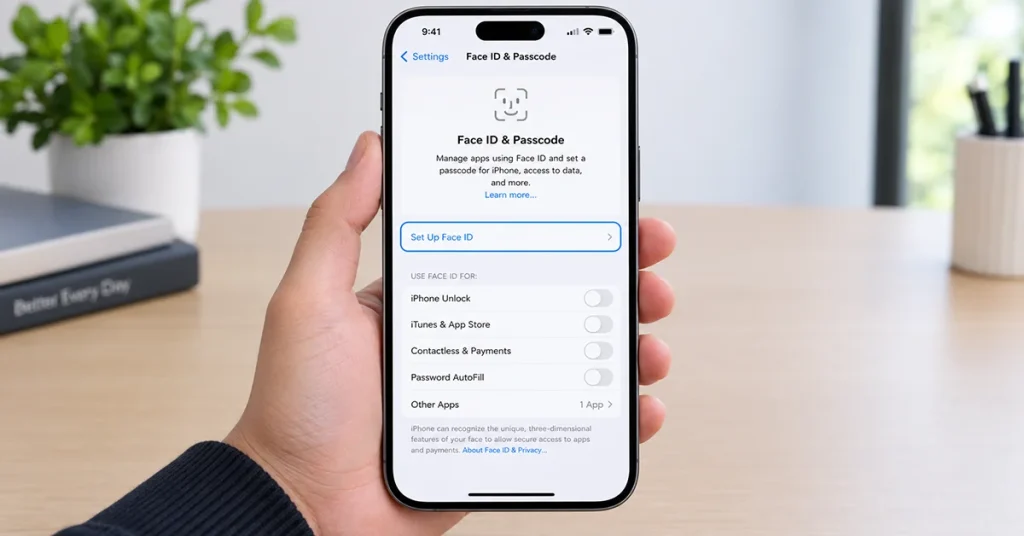 iPhone 18 Pro Max Face ID and Passcode settings screen